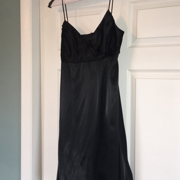Onyx Nite Dresses & Skirts - Satin cocktail dress with bell bottom
